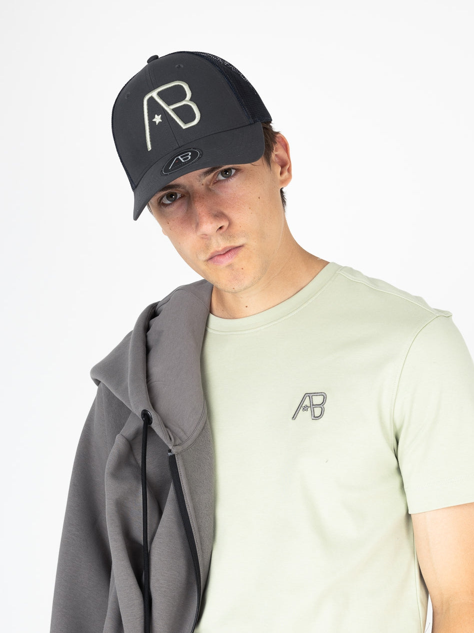 Retro Trucker Cap | Charcoal / Sage