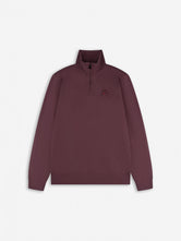 Diamond Half-Zip Sweater | Eggplant