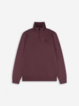 Diamond Half-Zip Sweater | Eggplant