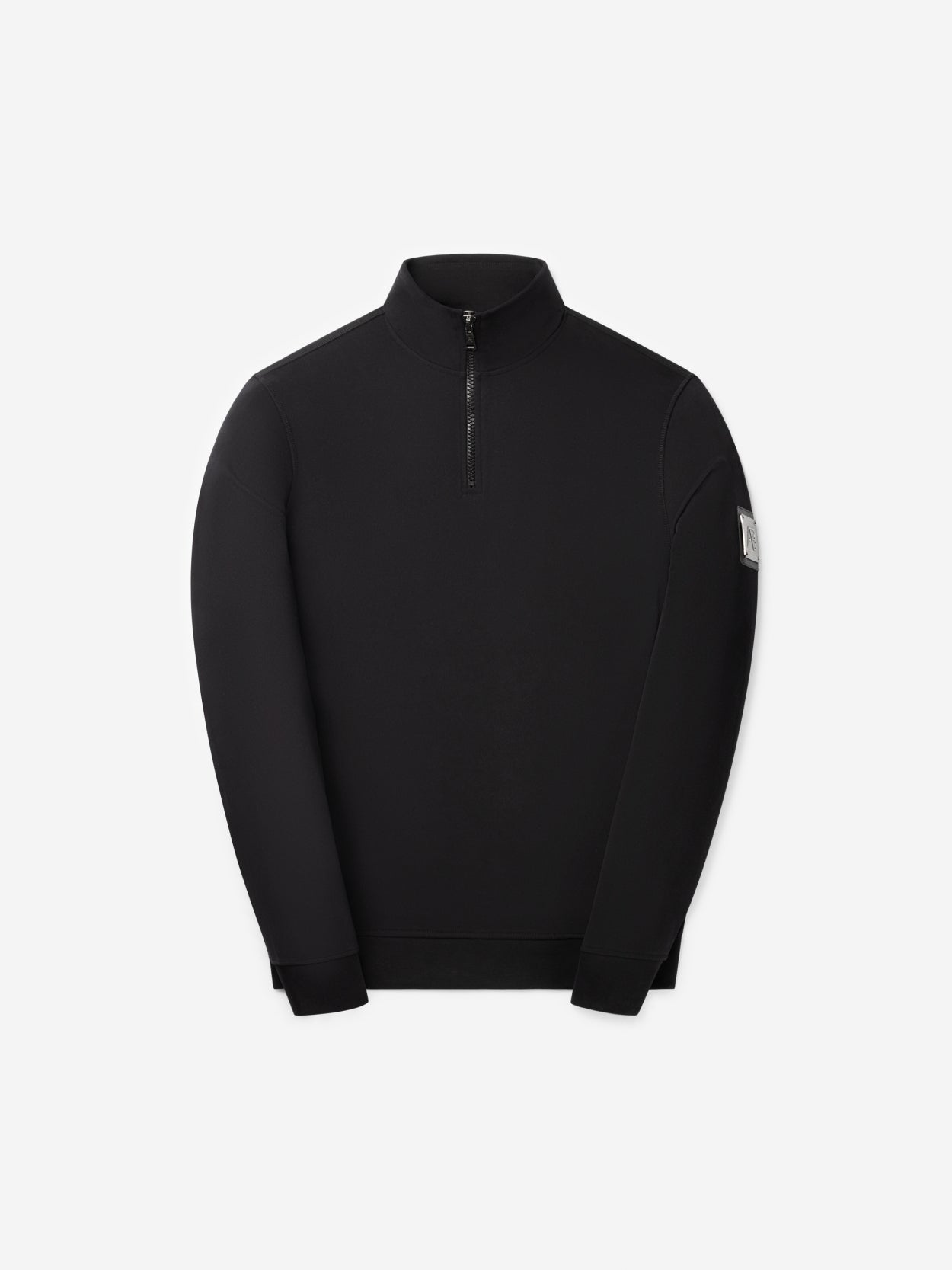 Metal Half-Zip Sweater | Jet Black