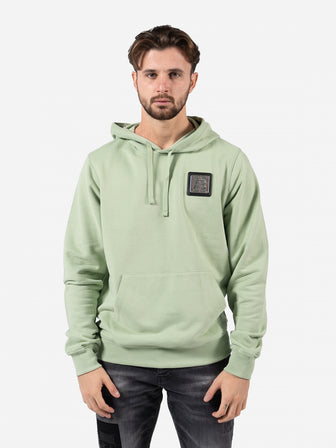 Slim-Fit Metal Hoodie | Sage Green