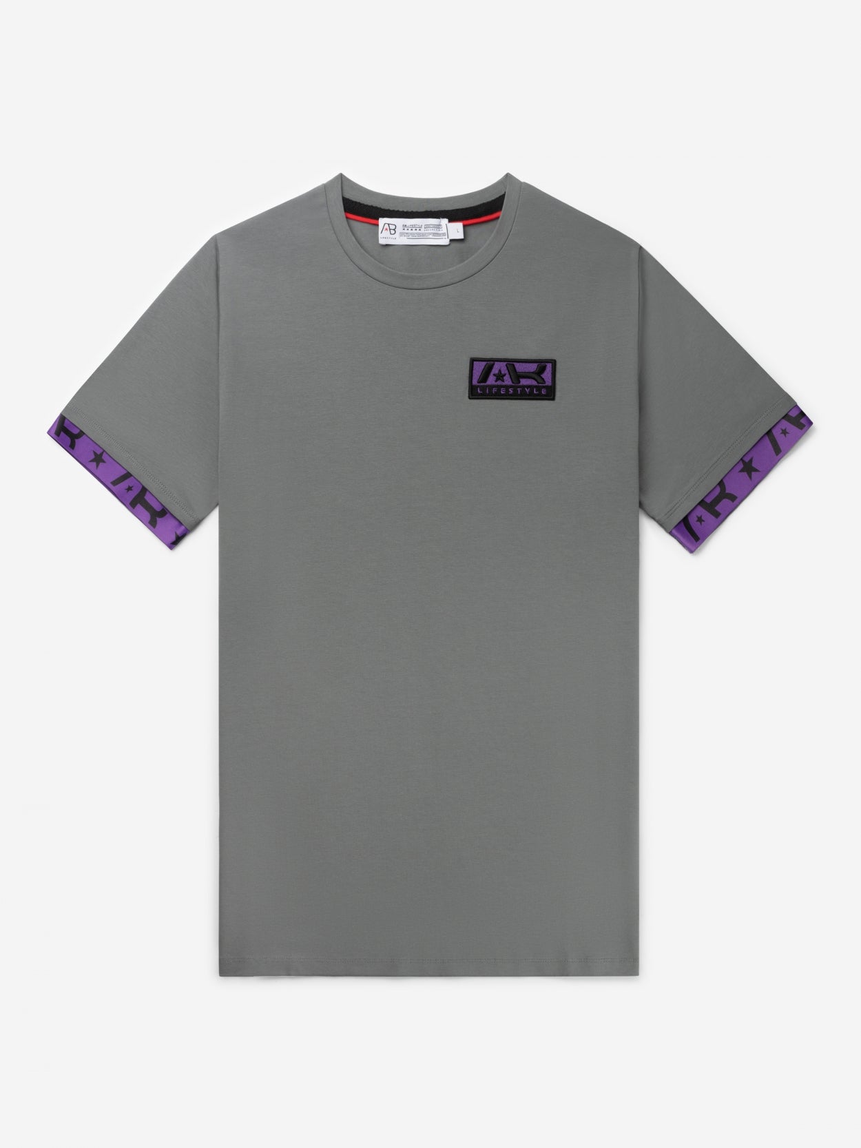 Neon Flag Tee | Dark Grey / Purple