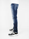 Slim-Fit Denim Jeans Paint | Dark Blue | Dark Blue